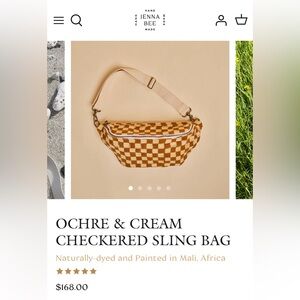 Jenna Bee Handmade Checkered Crossbody Bag